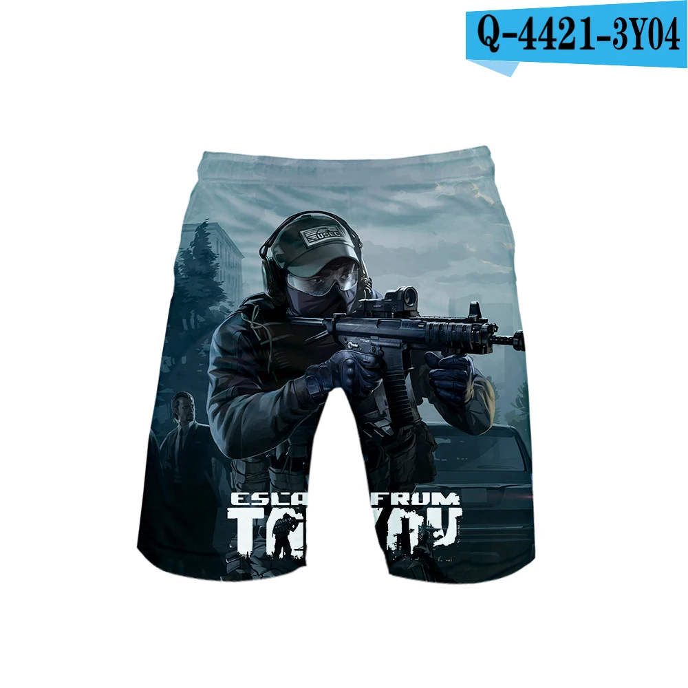 3D Casual shorts Побега от тарков Горячие мужские повседневные шорты Горячая игра Escape U побега из тарков 3D пляжные шорты с рисунком дышащие спортивные шорты - Цвет: 3D Casual shorts