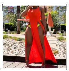 Criss Cross V-neck Loose Long Dress Summer Maxi Vintage Dresses For Women Casual Streetwear Half Sleeve Robe Pink Vestido
