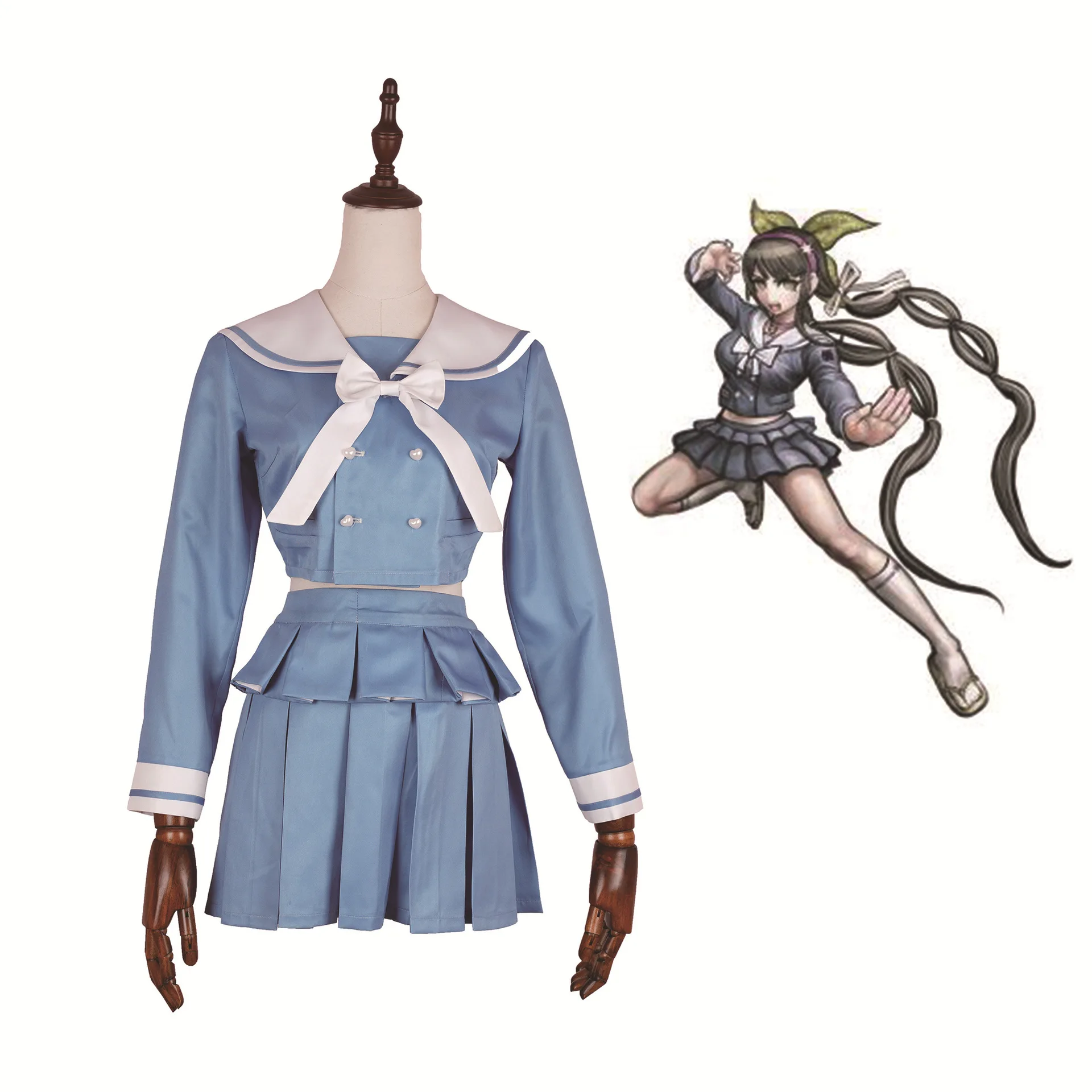 Горячая Danganronpa V3: Killing Harmony Tenko Chabashira платье Косплей Костюм Школьная форма комплект