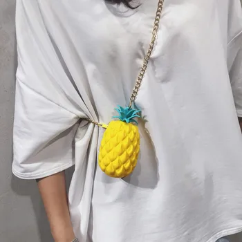 

Aelicy Women's Pineapple Jelly Pack Silicone Messenger Bag Small Shoulder Bag Popular Malas De Senhora Female Holiday Handbag