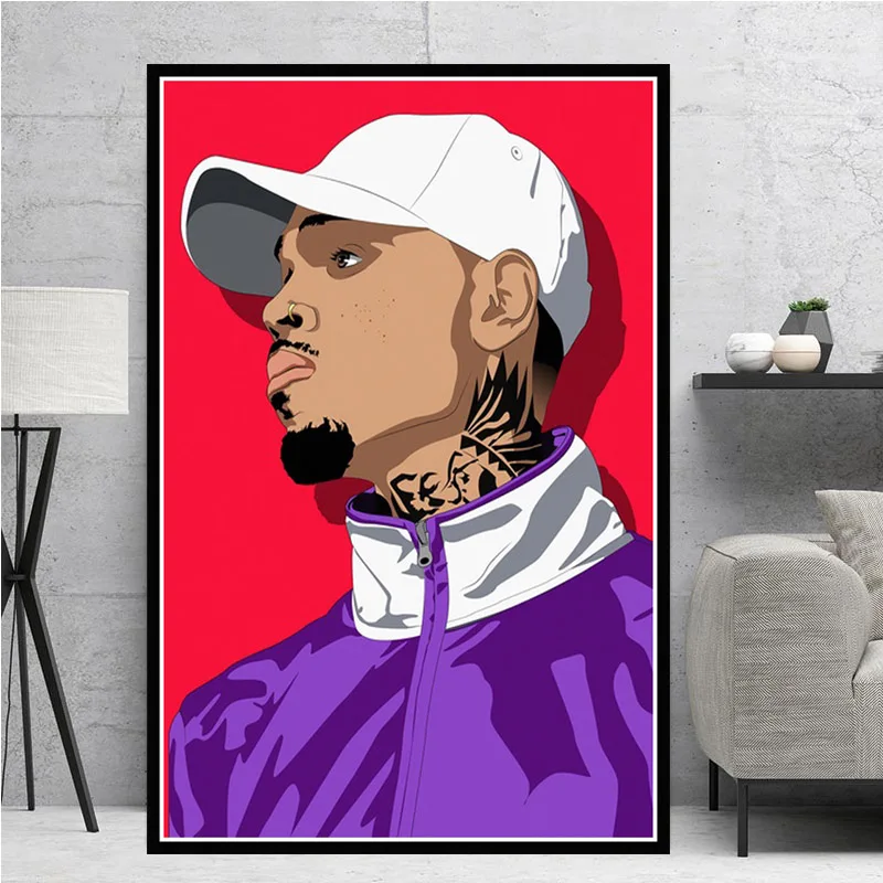 W477 Chris Brown Music Star Rapper Singer Star Art Hot 18 24x36in FABRIC Poster