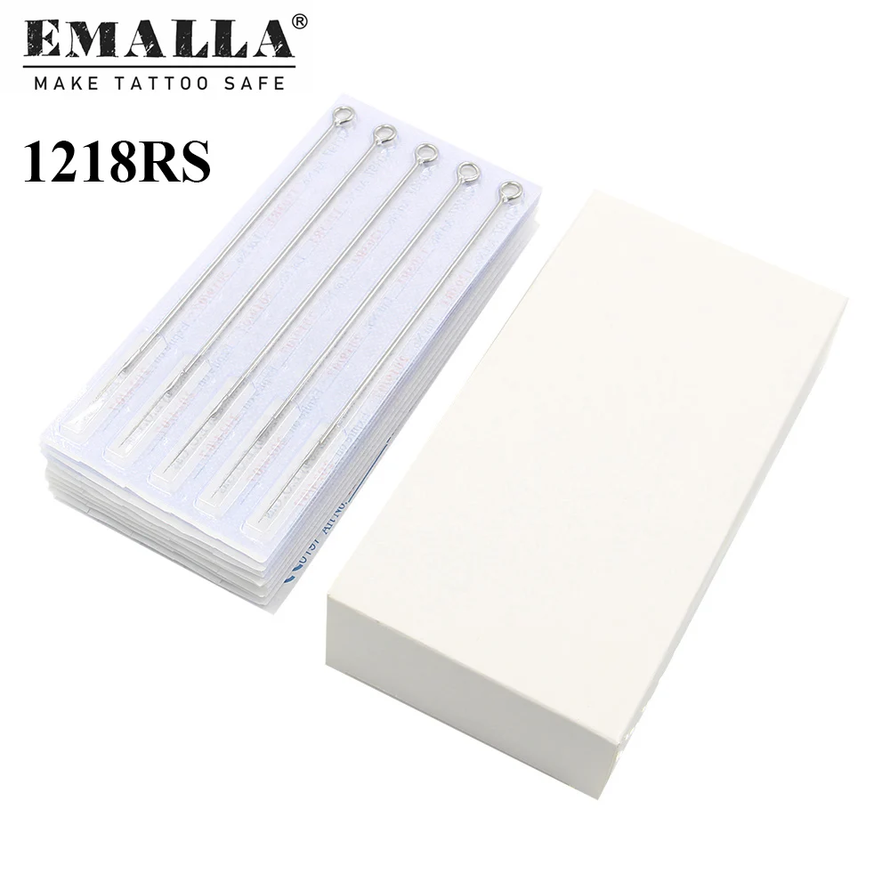 

50PCS Professional 18RS Tattoo Needles Steel Disposable Sterilize Tattoo Needles Round Shader Needles for Body Art Tattoo Supply