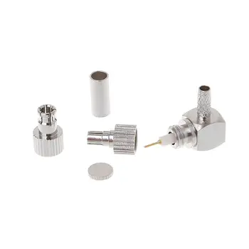 

2 In 1 TS9/CRC9 Male Right Angle RF Connector Coaxial Adapter For RG174/178/316 LMR100 WXTC