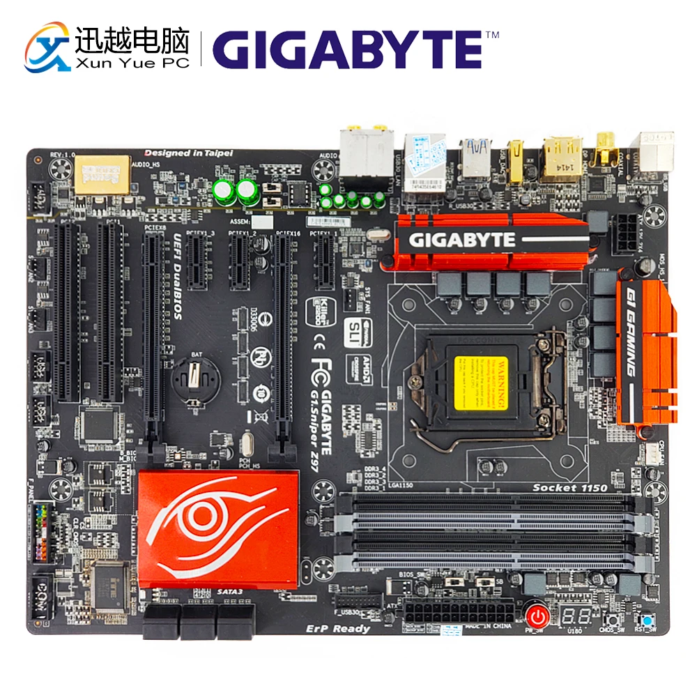 

Gigabyte G1.Sniper Z97 Desktop Motherboard Z97For LGA 1150 For Core i3 i5 i7 DDR3 32G USB3.0 VGA DVI HDMI ATX Used Mainboard