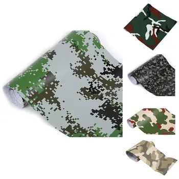 

1 roll Camo Car Sticker Carbon Fiber Motorcycle PVC Vinyl Army Sticker CAMO Woodland Camouflage Sticker black digital camouflage