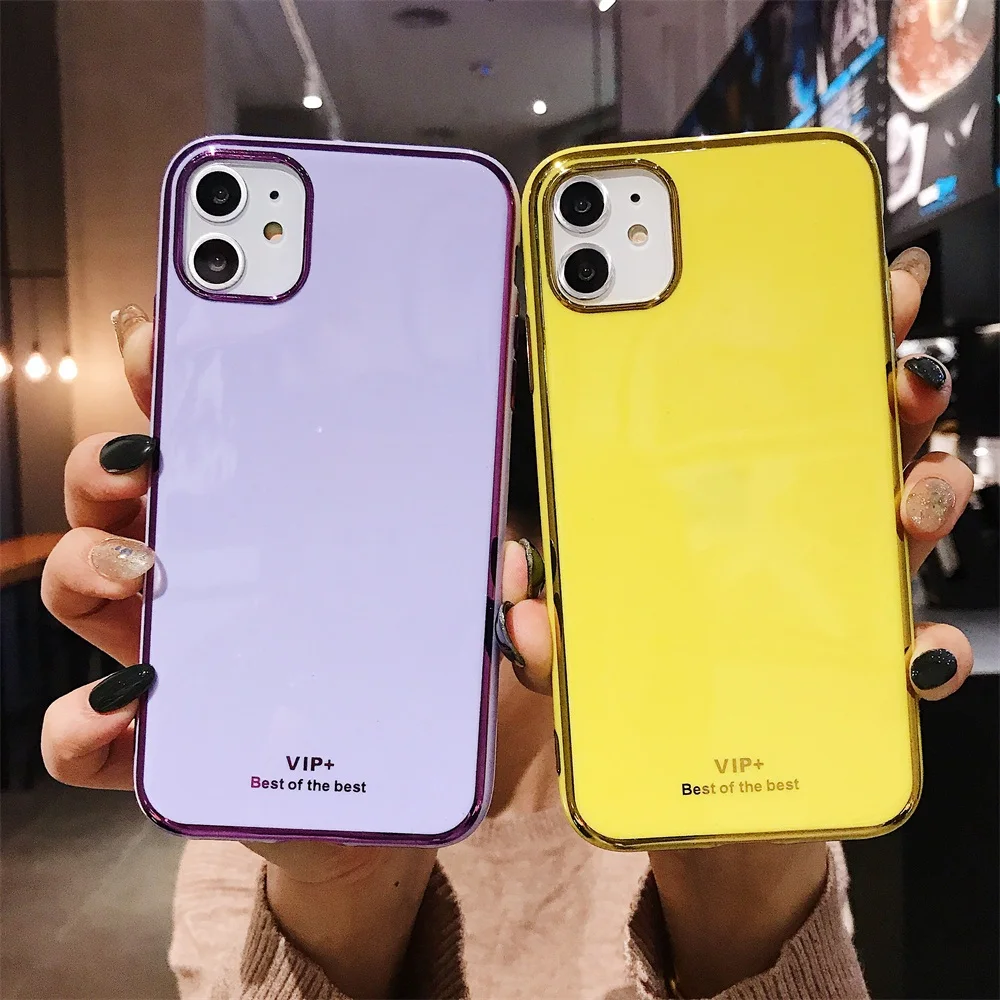 Роскошный 6D чехол с покрытием для iPhone 11 11 pro Max мягкий силиконовый защитный чехол для телефона для iPhone 6 6S 7 8 Plus X XR XS MAX чехол s
