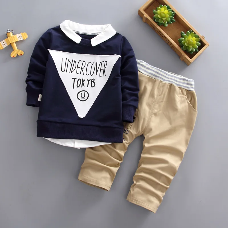 

2019 New Style Baby Set BOY'S Spring And Autumn Infant CHILDREN'S Wear Women's Small CHILDREN'S Clothes Western Style Hoodie Two