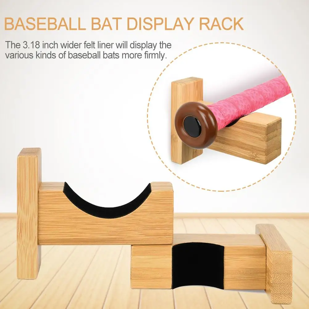 Details about   Black Baseball Bat Display Hanger Holder Wall Mount Kit With Rack Mounting F1A1 