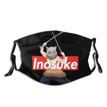 

Inosuke Hashibira Kimetsu Reusable Face Mask Demon Slayer Anti Haze Dust Mask With Filters Protection Respirator Muffle