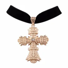 JOUVAL, женское черное колье, бархатное металлическое ожерелье-Чокеры в готическом стиле, чокер в стиле стимпанк, ювелирные изделия с Иисусом, N179636