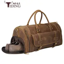 Мужские сумки для путешествий из натуральной кожи, 22 дюйма, большая вместительность, повседневная сумка, ручная сумка для обуви, мужская деловая Дорожная сумка на плечо, мужские сумки