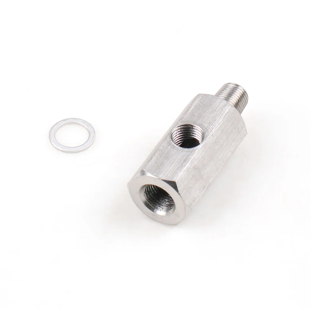 Oil Pressure Sensor Connector Stainless Steel 1/8'' BSPT to NPT Adapter