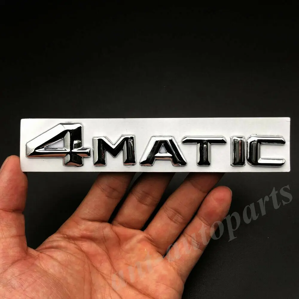 

Metal Chrome 4MATIC Letters Car Trunk Emblem Decals Sticker Badge Biturbo V8 V12