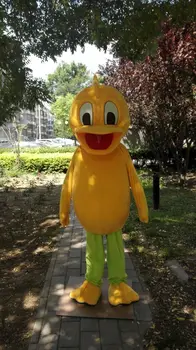 

Yellow Duck Mascot Costume Suit Cosplay Party Game Dress Outfit Halloween Adult Factory Wholesale + Free Shipping