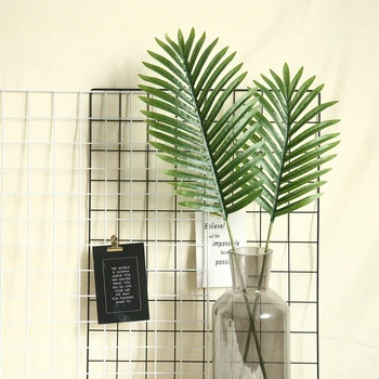 

5Pcs/lot Artificial Fake Plants Green Palm Leaves Flower Arrangement Accessories DIY Wedding Plants Wall