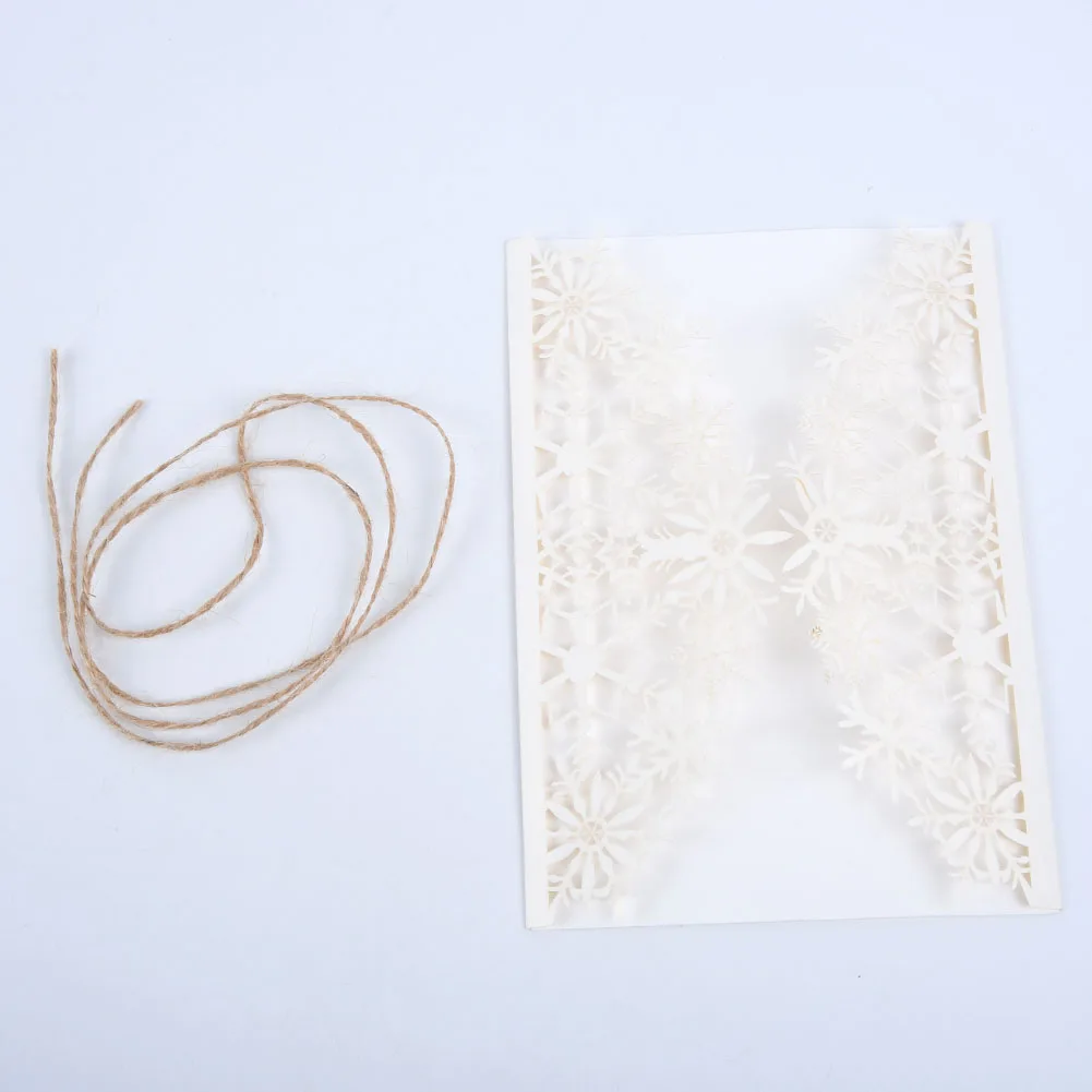  50pcs Paper Wedding Party Invitation Cards Delicate Hollow Romantic Props Party Invitations Supply - 4.00058E+12