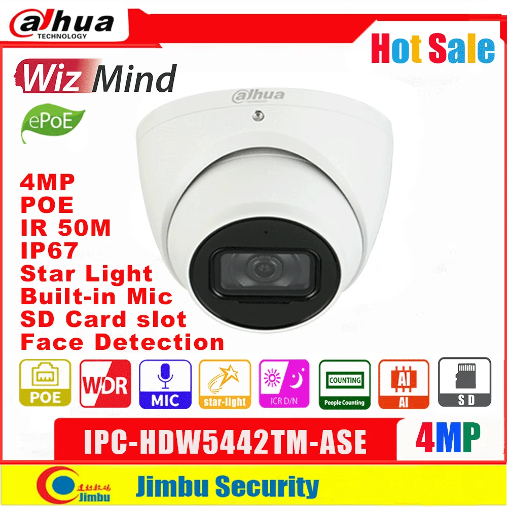 Сетевой видеорегистратор Dahua 4MP WDR ИК глазного яблока WizMind сети Камера IPC HDW5442TM ASE