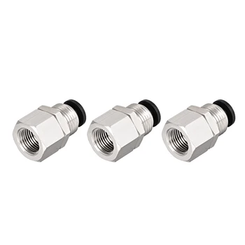 

uxcell 3pcs 6mm Tube to 1/8BSPT Push Lock Fitting Bulkhead Union Air Fittings Polyurethane or Nylon Tubing etc