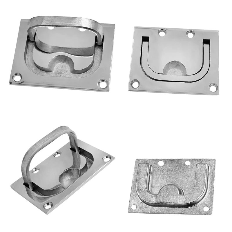 4 шт. комод из нержавеющей стали Pull Handle Ring Морская Лодка Палуба люк промывка ручки для мебели вытяжное кольцо для мебели - Цвет: Handle Pull Ring