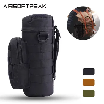 

Tactical Water Pouch Molle Water Bottle Pouch Military Gear Kettle Waist Shoulder Bag Nylon Waterproof Travel Climbing Sports