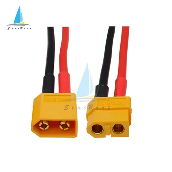 

XT60 Battery Male Female Connector Plug with Silicon 14 AWG Wire for 7.4V 11.1V 14.8V 22.2V Battery