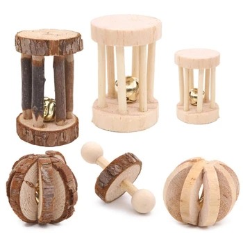 

6Pack Natural Wood Hamster Chew Toys for Small Animal Guinea Pigs, Rats, Chinchillas,Gerbils, Rabbit Teeth Care