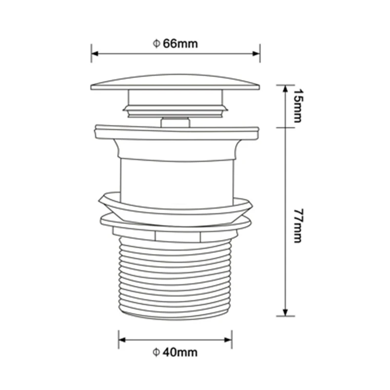 Smesiteli Bathroom Drainer To The Water Floor Drain Non-Porous Brass Durable Push-Down Pop-Up Drain Sink Plug