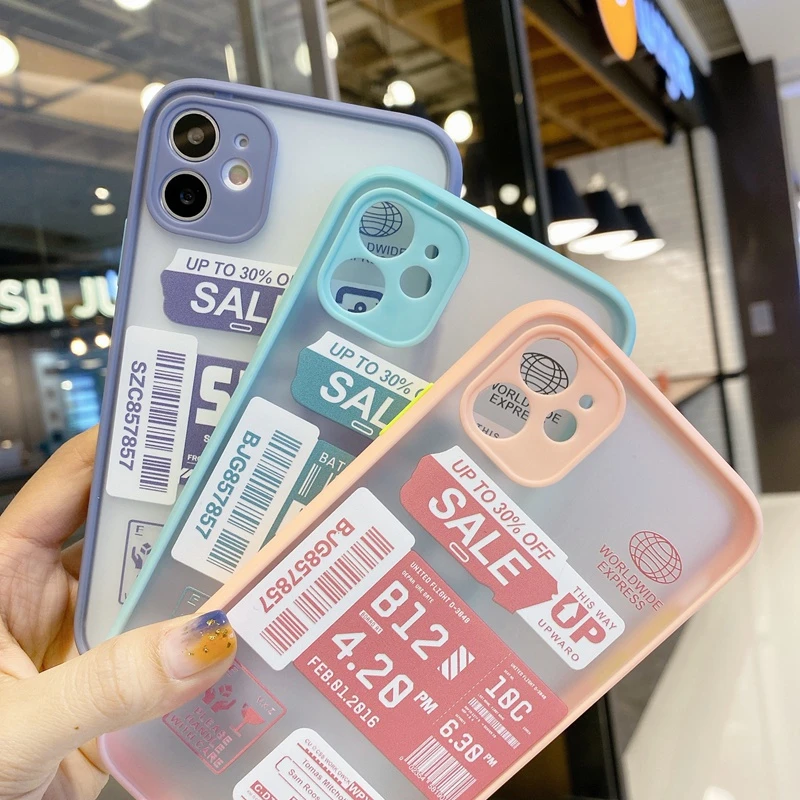 DHL экспресс этикетка штрих код чехлы для iphone 11 Pro Max XS XR SE 2020 7 8 Plus X противоударный