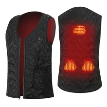 Мужской наружный USB нагревательный Электрический жилет с подогревом куртка с холодным подогревом одежда моющаяся отрегулировать мужчин t черный зимний среднего возраста
