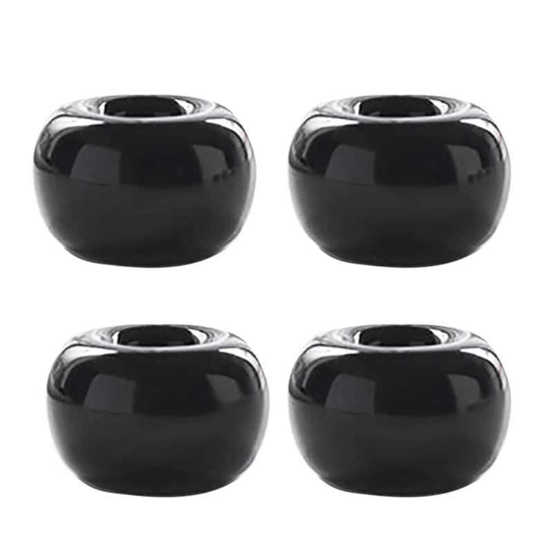 

4 Piece Black Ceramics Toothbrush Holders Tooth Brush Stand Bathroom Countertops