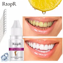 RtopR Teeth Whitening Serum Clean Oral Hygiene Whiten Teeth Powder Remove Plaque Stains Fresh Breath Oral Teeth Whitener 10ml