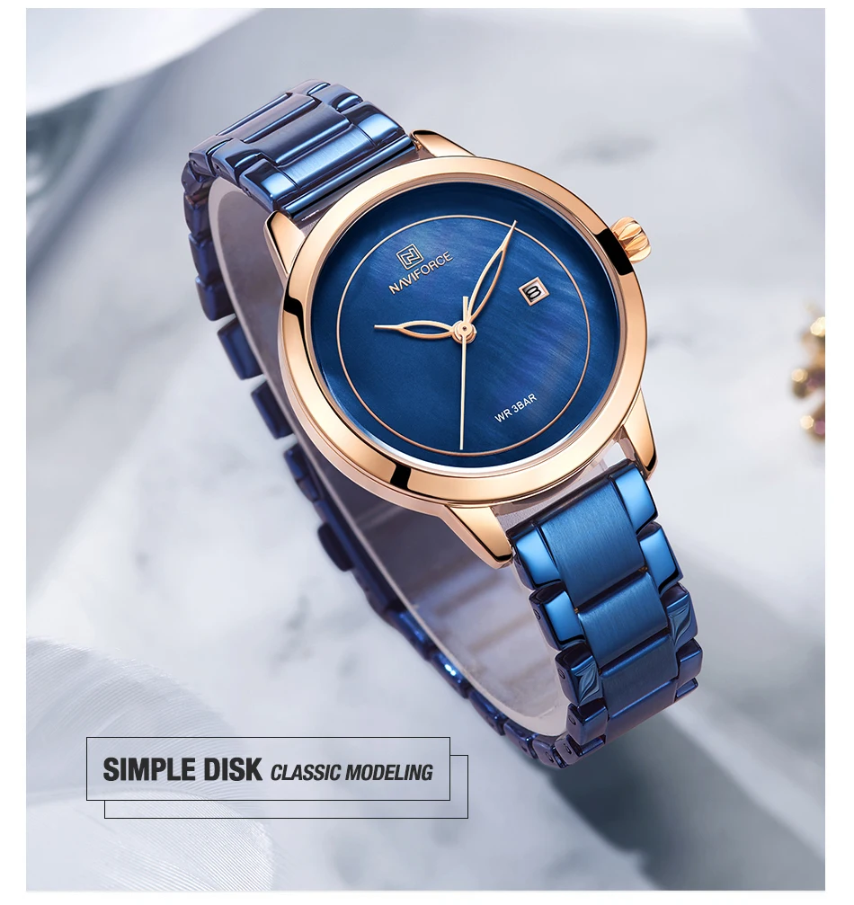 Женские наручные часы naviforce Топ бренд класса люкс Кварцевые водонепроницаемые женские наручные часы женские модные часы для девочек relogios feminino