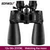 Borwolf 12-36X60 Binoculars BAK4 Prism FMC Optical Lens High Power Hunting Birdwatching Light night vision telescope 1