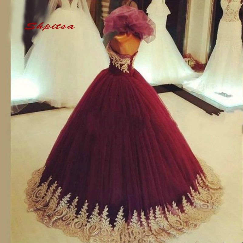 Бордовый Тюль Quinceanera платья 2020 размера плюс Пышное Платье для бала маскарада 16