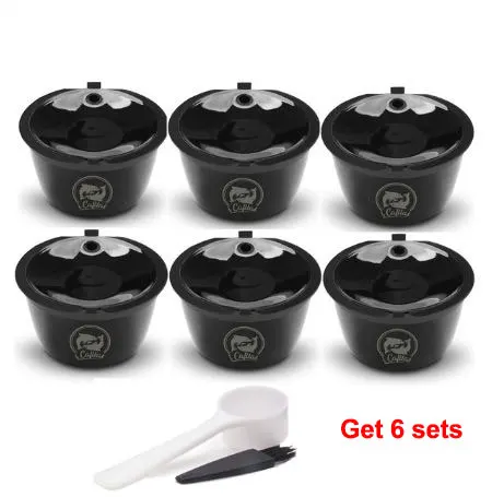 6 Black 3rd поколения Nescafe Dolce Gusto многоразового пользования Кофе фильтр Dolci густо капсулы с металлической сеткой Кофе Cafeteira капельница - Цвет: 6 Black