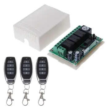 

1Set 433Mhz DC12V 4CH RF Wireless Remote Control Receiver Module for Gate Lamp L41F