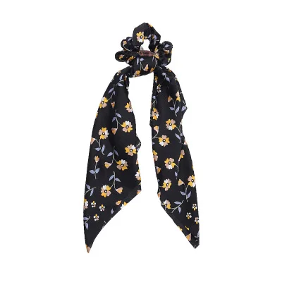 Цветочный принт женский шарф для волос Scrunchie богемная эластичная резинка для волос бант волосы резиновые завязки Волосы Галстуки конский хвост держатель аксессуары - Цвет: 41