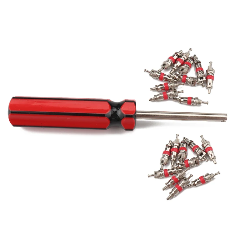 20 Valve Cores 1 Core Remover Tool Tire Valve Core Belt Removal Tool For Car Bicycle Motorcycle Wheel Tire Wheel Repair Install 20 Valve Cores 1 Core Remover Tool Tire Valve Core Belt Removal Tool For Car Bicycle Motorcycle Wheel Tire Wheel Repair Install