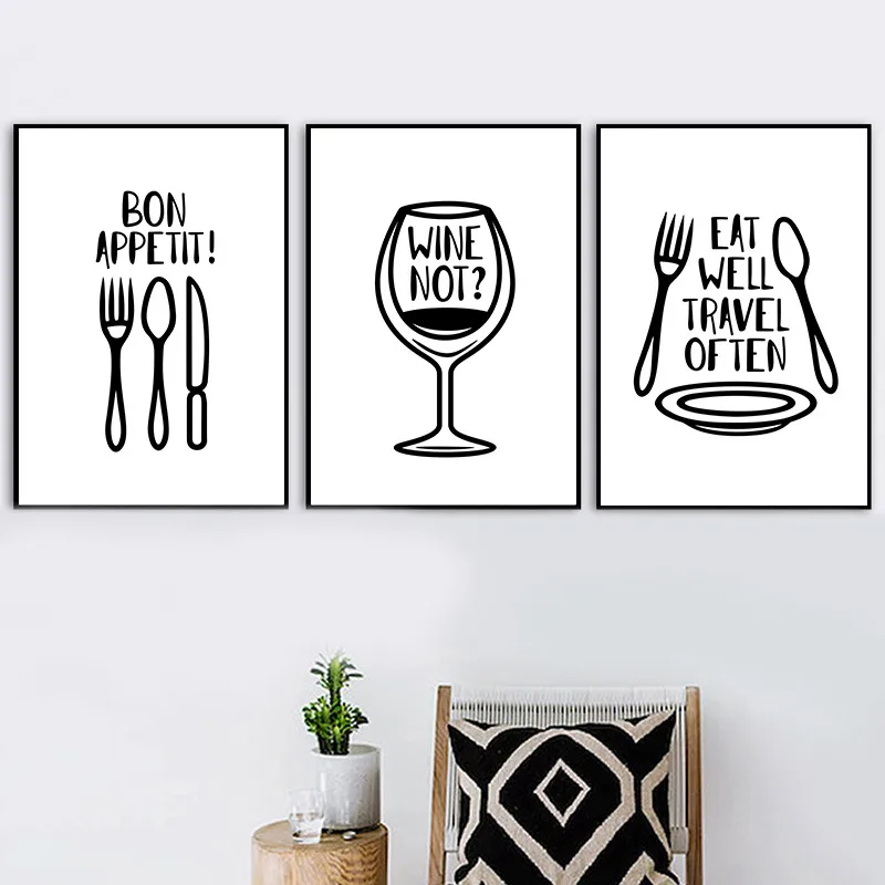 Black-White-Bon-Appetit-Quote-Art-Canvas-Painting-Poster-Print-Kitchenware-Modular-Wall-Pictures-Living-Room (1)