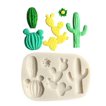 

Aouke 1PCS Cactus Shape,3D Silicone Fondant Cake Mold. For Cup Cake Decorating, Jelly, Chocolate, Soap Modeling G206