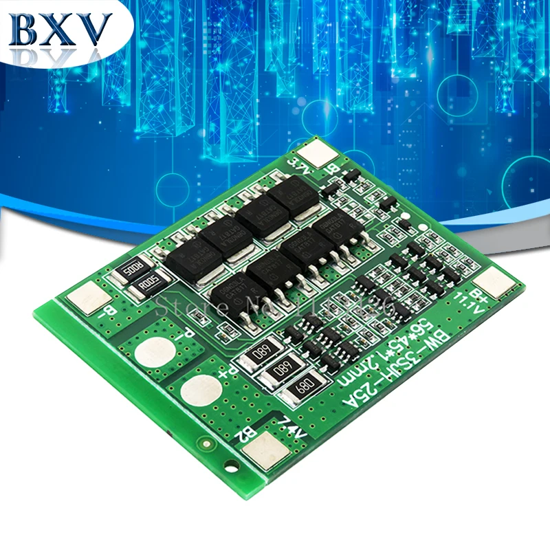 10 шт. защитная плата 3S 25A для литий ионных литиевых 18650 BMS PCM батарей bms pcm с балансом
