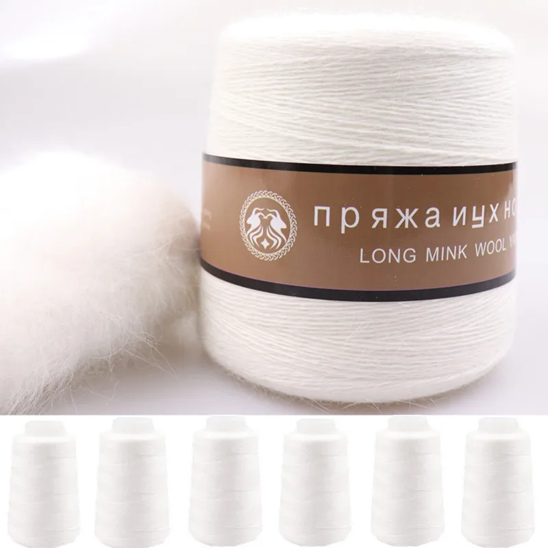 Новый стиль 300 г + 6 шт. * 20 г/комплект длинная плюшевая искусственная пряжа для