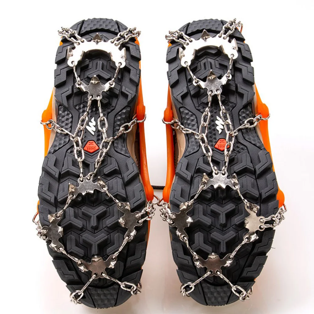 19 Teeth Ice Ice Gripper Non Slip Climbing Crampons Cleats Shoe Cover Ice Crampons Winter Snow Spikes Boot Shoes For Winter