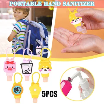 

5pcs Mini Empty Bottle Kids Outdoors Travel Portable Hand Wash Gel Holder Disposable No Clean Soap Dispenser Refillable Bottle