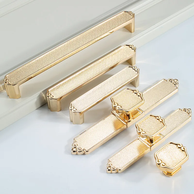 Modern Simple Kitchen Door Handles and Knobs Zinc Alloy Solid Cabinet Frosted Gold Drawer Pulls Furniture Hardware | Обустройство