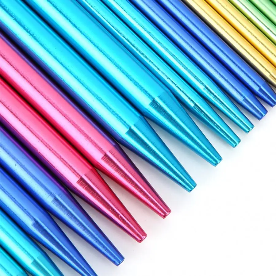 DIY Вязание Алюминий сплава круглый Вязание иглы комплекты вязальные крючки для рукоделия ткацкие инструменты