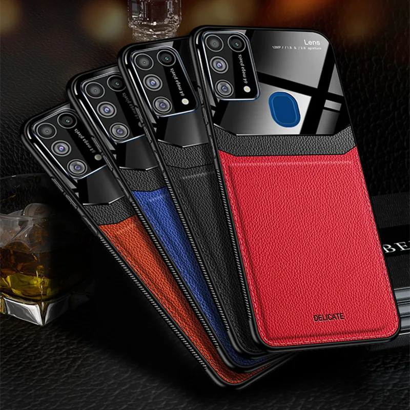 Чехол Realme X2 6 4 дюймов роскошный кожаный + жесткий чехол из поликарбоната защитный