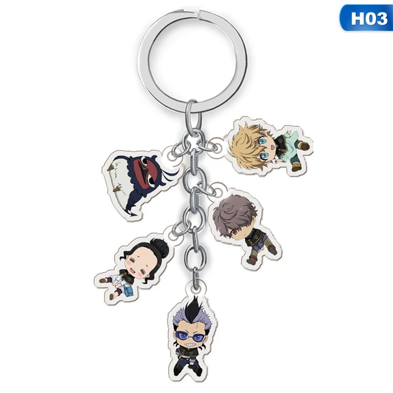Japanese Anime Black Clover Keychain Cartoon Figure Car Key Chains Holder Keyrings Best Friend Graduation Christmas Day Gift - Цвет: KEY4553H03
