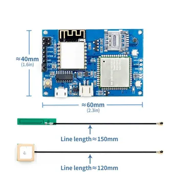 

ESP8266 ESP-12S A9G GSM GPRS+GPS IOT Node V1.0 Module IOT Development Board with All in one WiFi Cellular GPS tracking