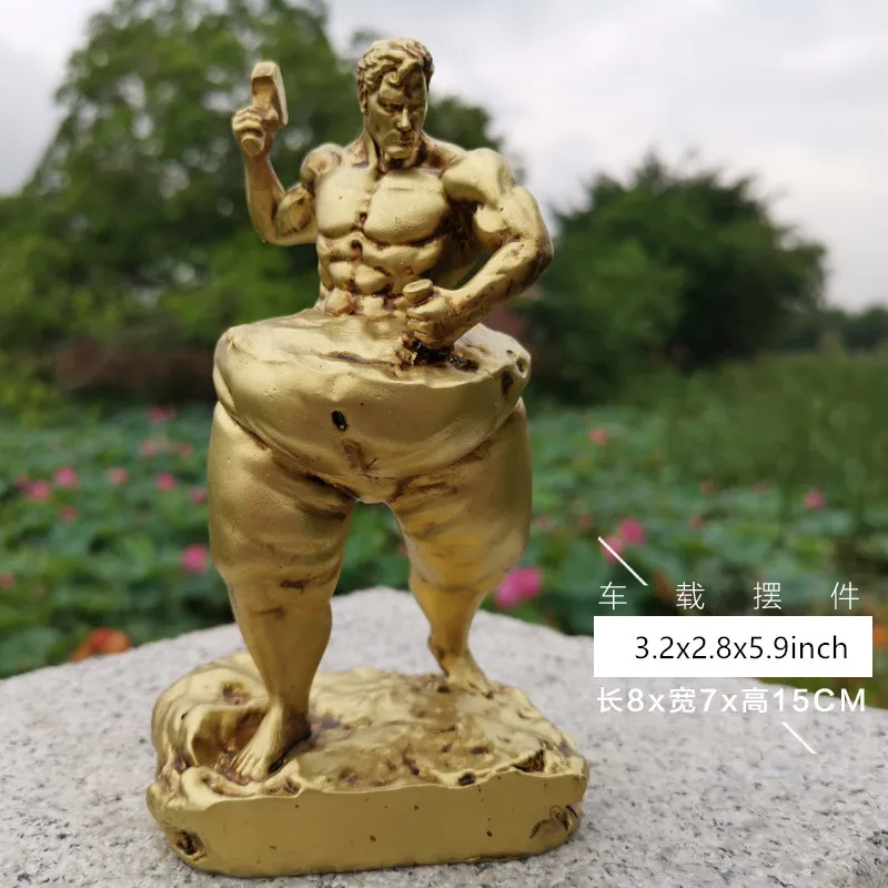 bronze man Индивидуальная надпись саморезная скульптура изделия из смолы украшения офисный декор для тренажерного зала вдохновляющая фигурка - Цвет: bronze man